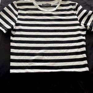 Black with white lines  size S and from Zara.